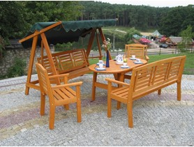 Drewniane fotel ogrodowy z serii EDEN