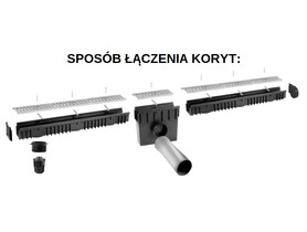 BIELBET korytko H 105 odwodnienie liniowe KL A15 (pokrywa ocynk)