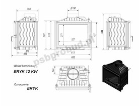 Wkład kominkowy ERYK 12 + glass