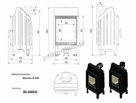 Wkład kominkowy Blanka 8 kW